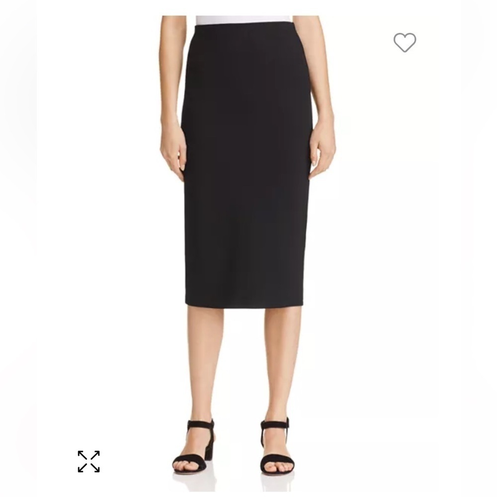 NEW Weekend Max Mara Babila Black Ponte Knit Stretch Long Pencil Skirt